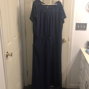 Long blue light dress